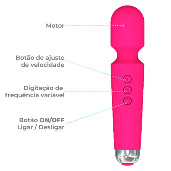 Massageador Elétrico Portátil Varinha - Imagem 5