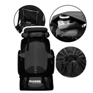 Mochila para Camping Impermeável [Preto]