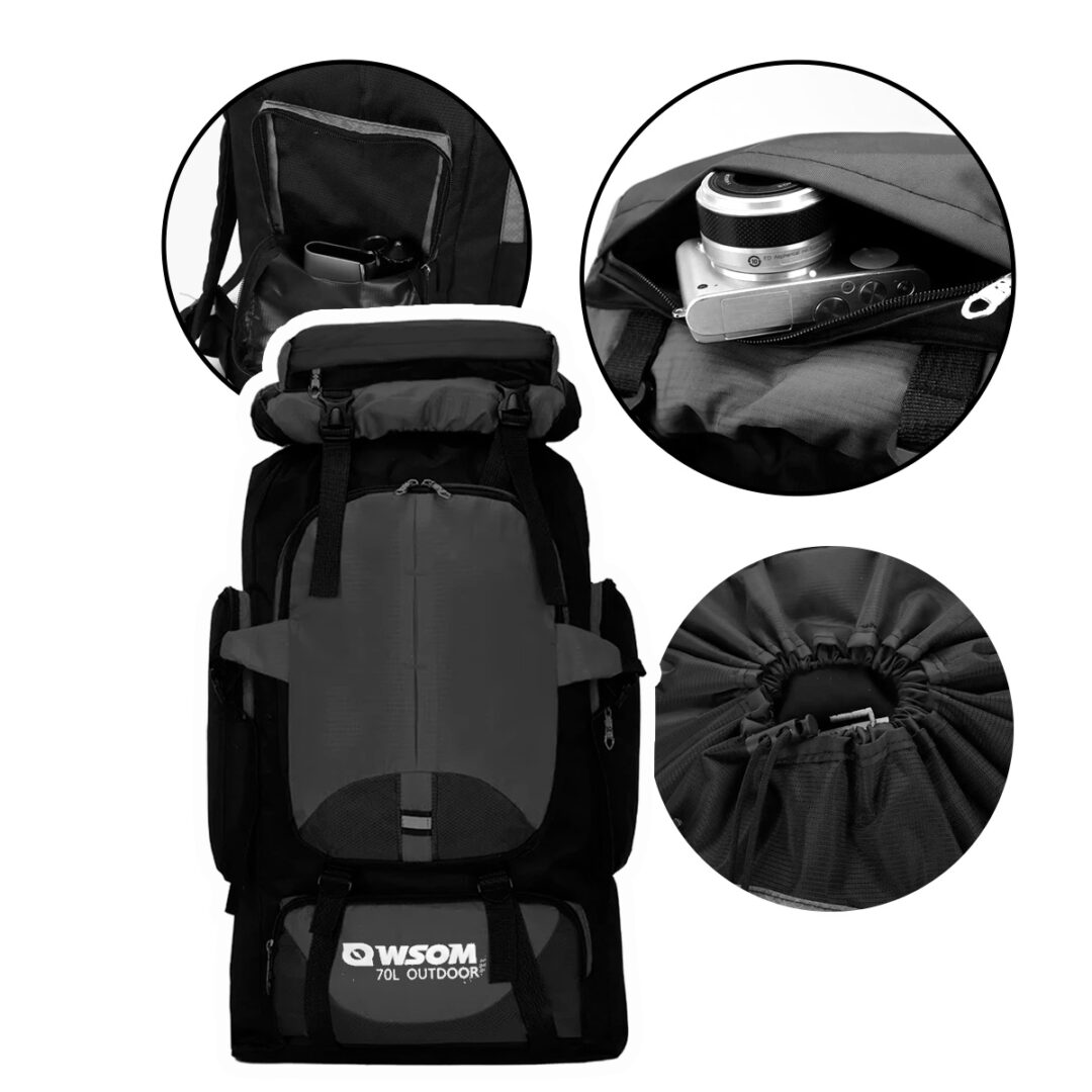 Mochila para Camping Impermeável [Preto]