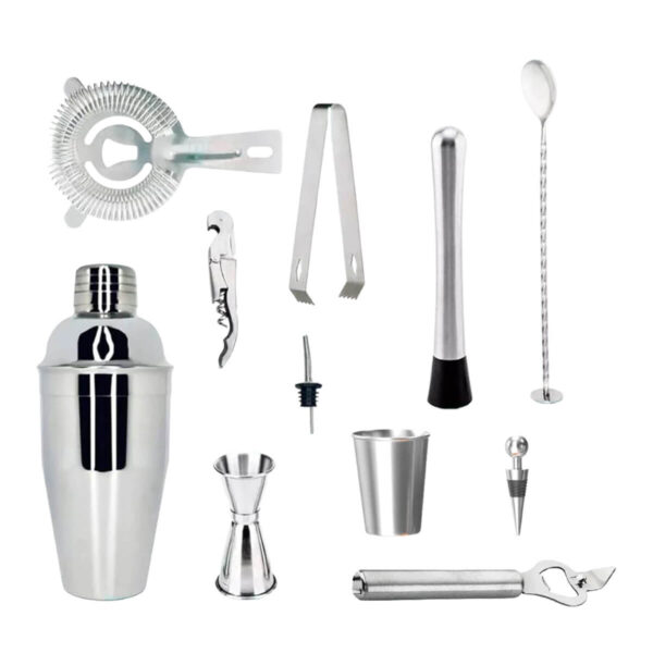 Kit Bartender Profissional Coqueteleira Inox [12 Peças] - Imagem 3