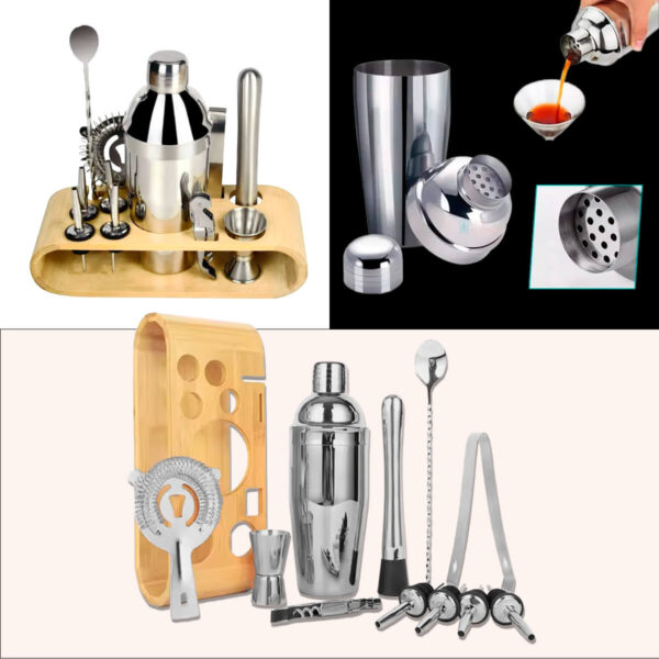 Kit Bartender Profissional Coqueteleira Inox [12 Peças] - Imagem 5