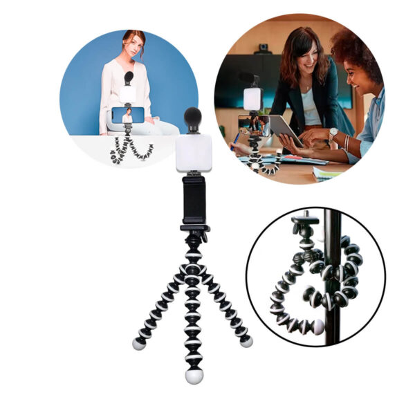Kit Youtuber Live Tripé Led Microfone - Imagem 2