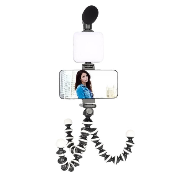 Kit Youtuber Live Tripé Led Microfone - Imagem 3
