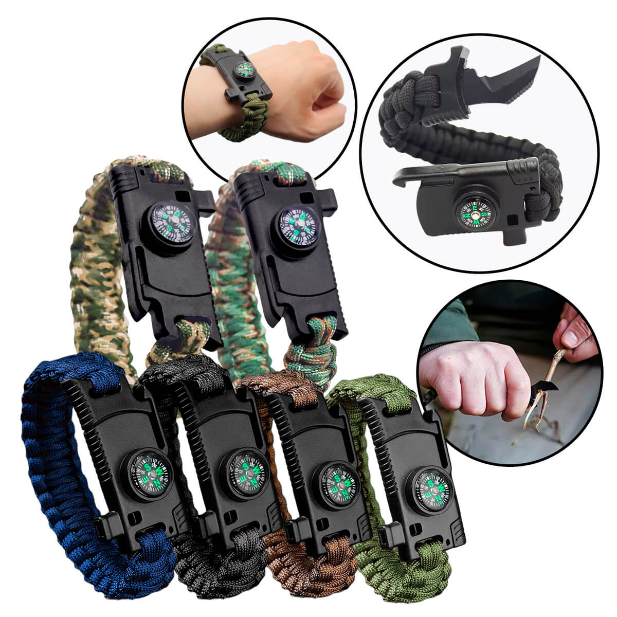 Pulseira Tática Sobrevivência