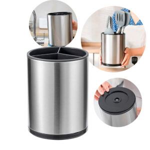 Porta Talheres Inox Utensílios Giratório Cozinha