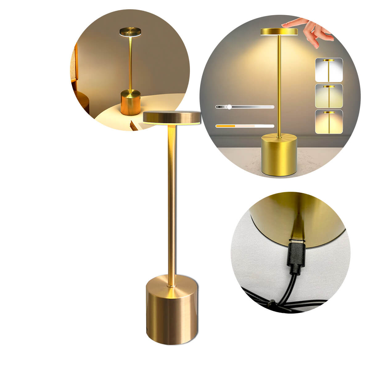 Luminária de Mesa Led 3 Cores