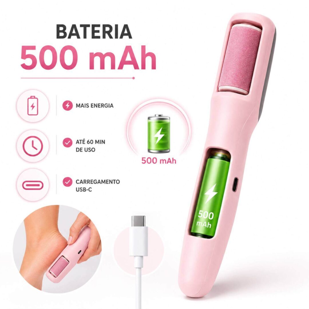 Lixa Elétrica para Pés Esfoliadora Removedor de Calos - Imagem 7