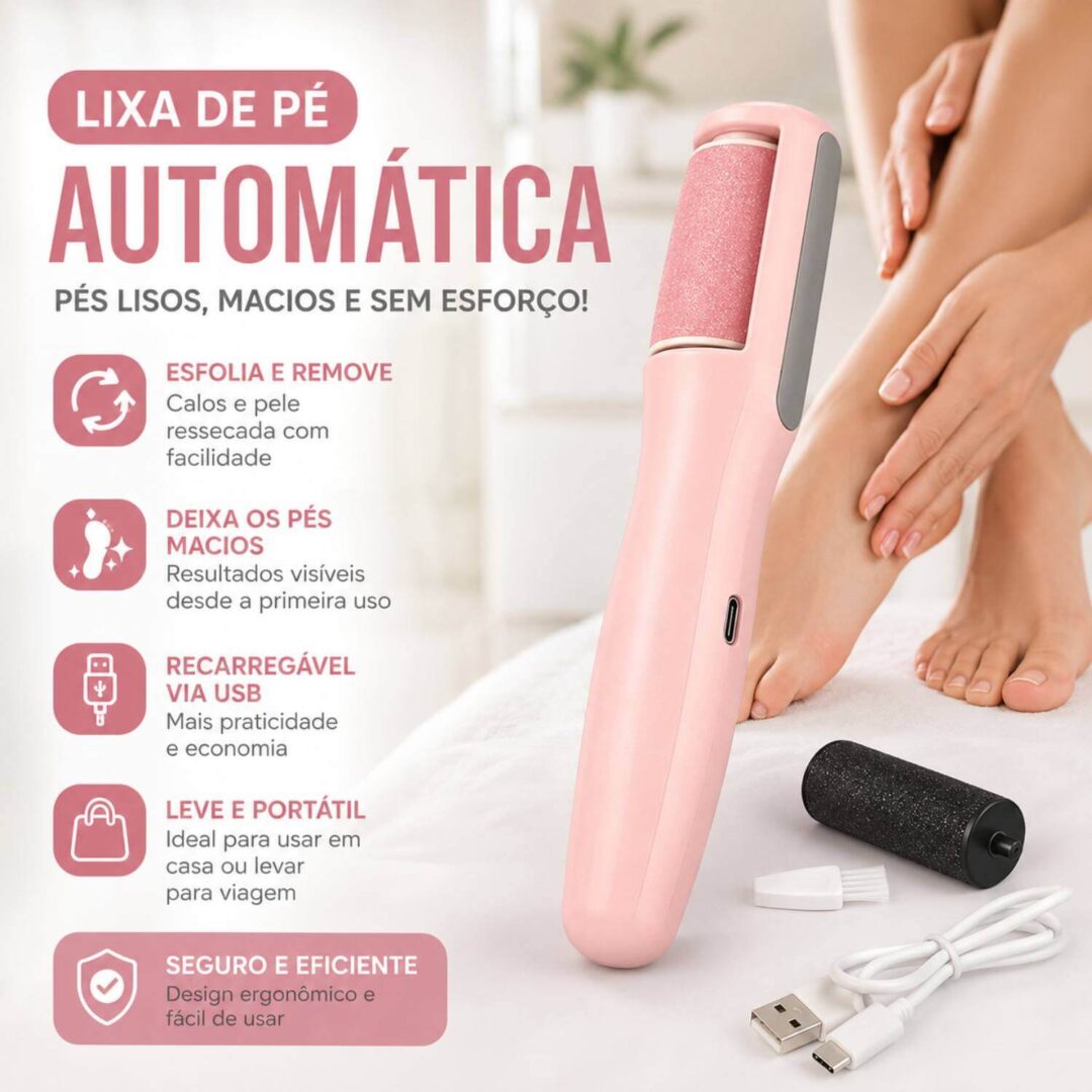 Lixa Elétrica para Pés Esfoliadora Removedor de Calos - Imagem 3