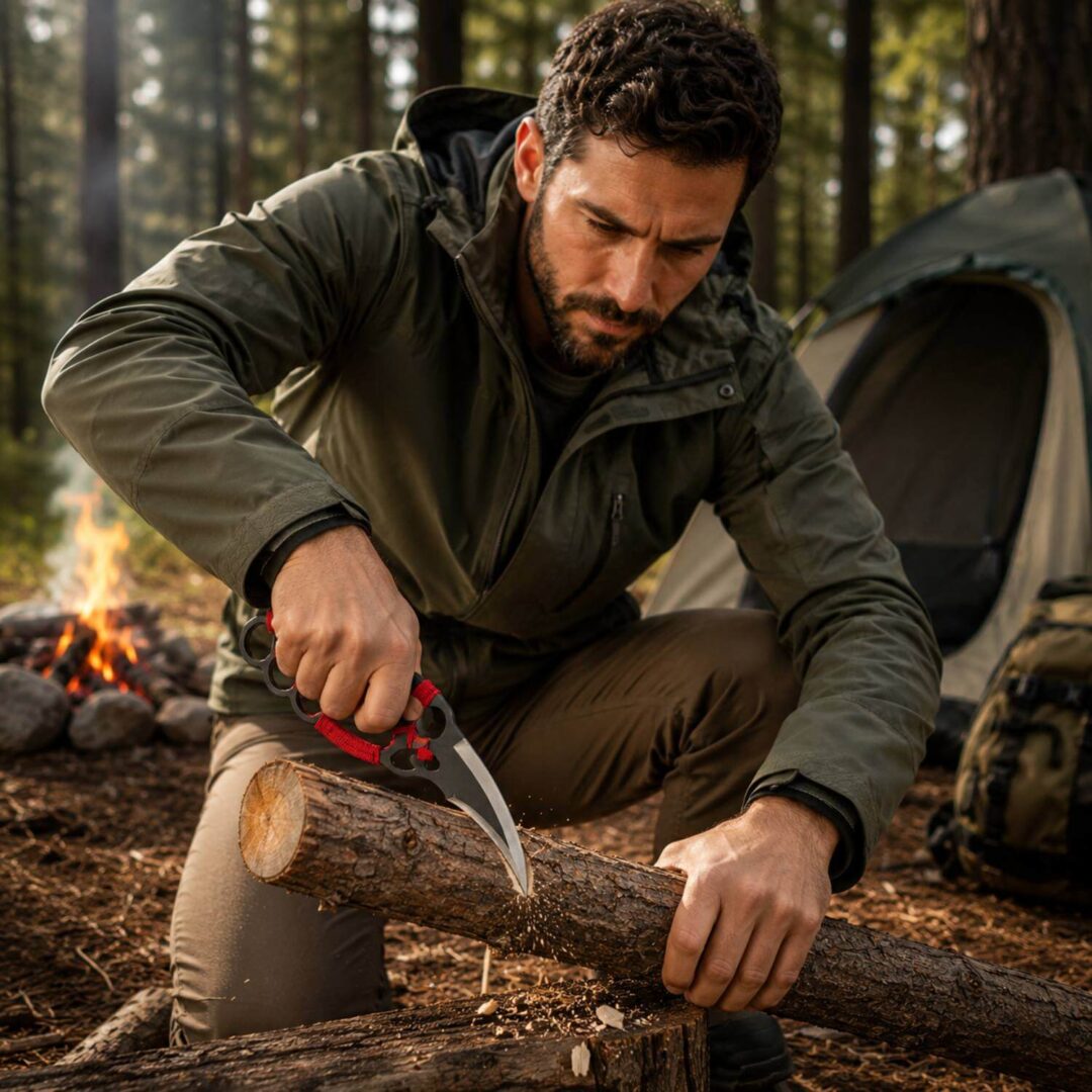 Faca Soco Inglês Tática Caça Pesca Camping - Imagem 6