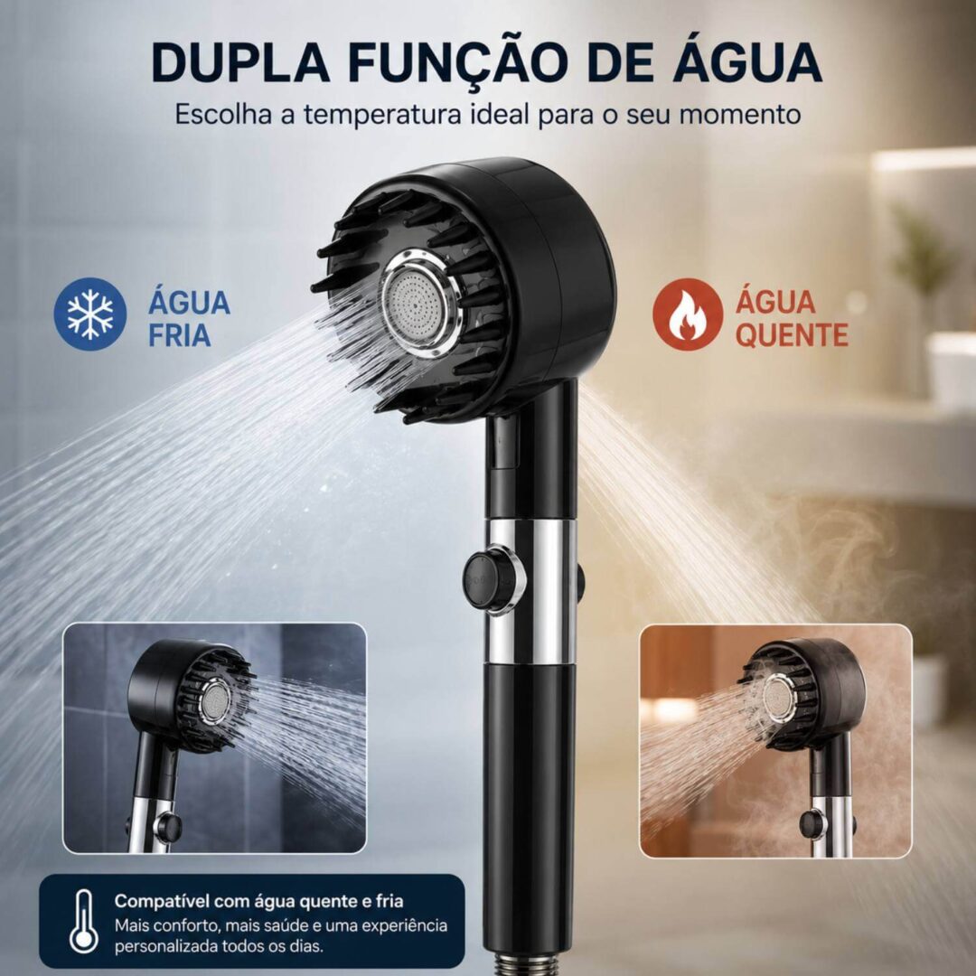 Ducha Chuveiro Massagem 3 Modos para Lavatório de Salão - Imagem 2