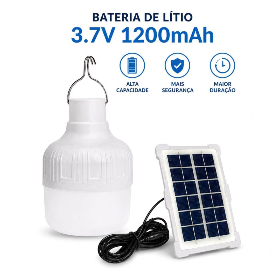 Sistema de Luz Solar Portátil com Painel Solar - Imagem 2