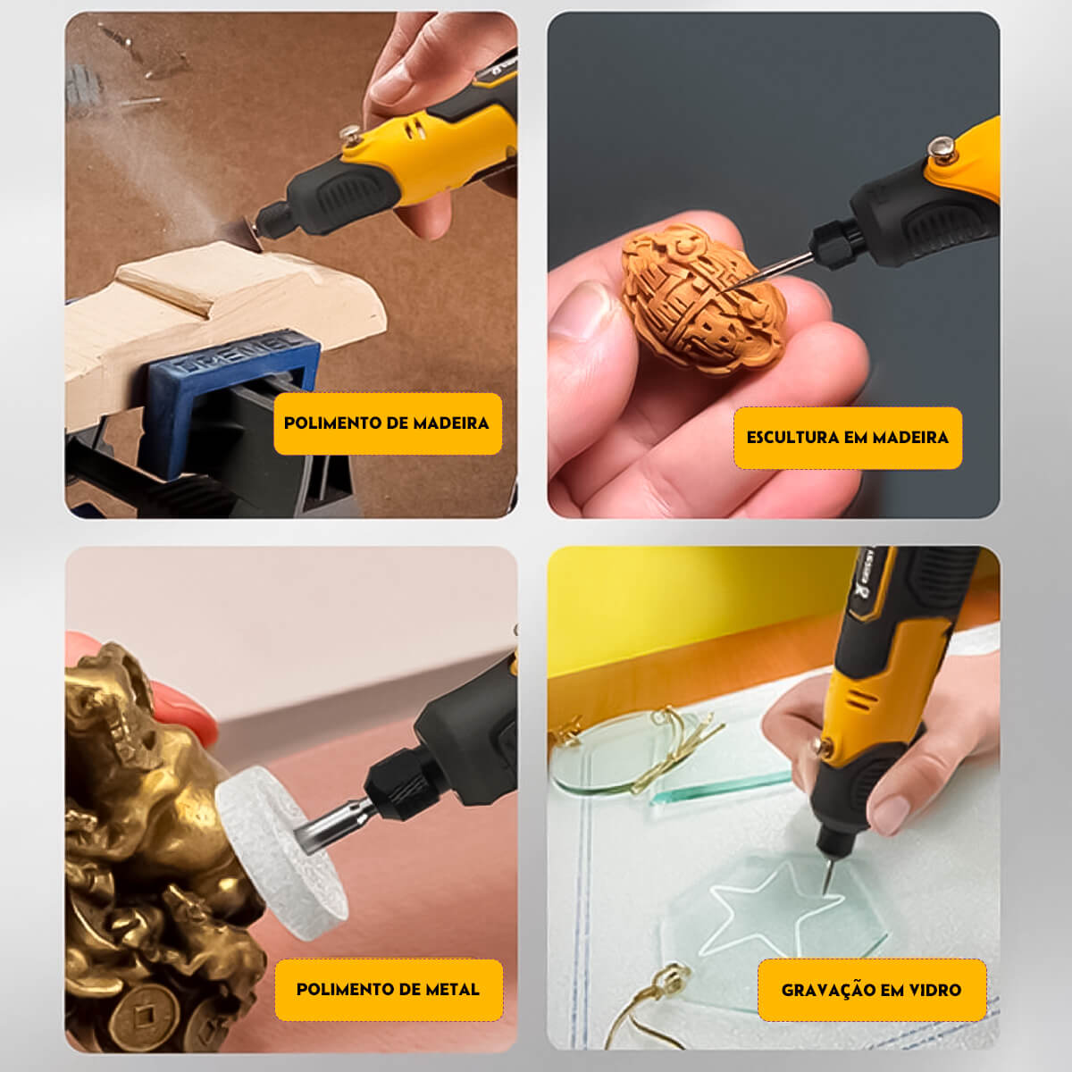 Mini Retífica Portátil Multifuncional Sem Fio - Imagem 6
